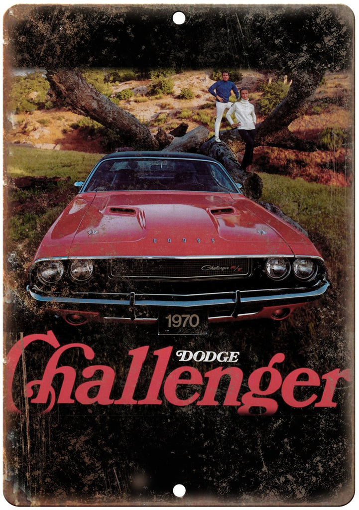 1970 Dodge Challenger Vintage Car Ad Metal Sign