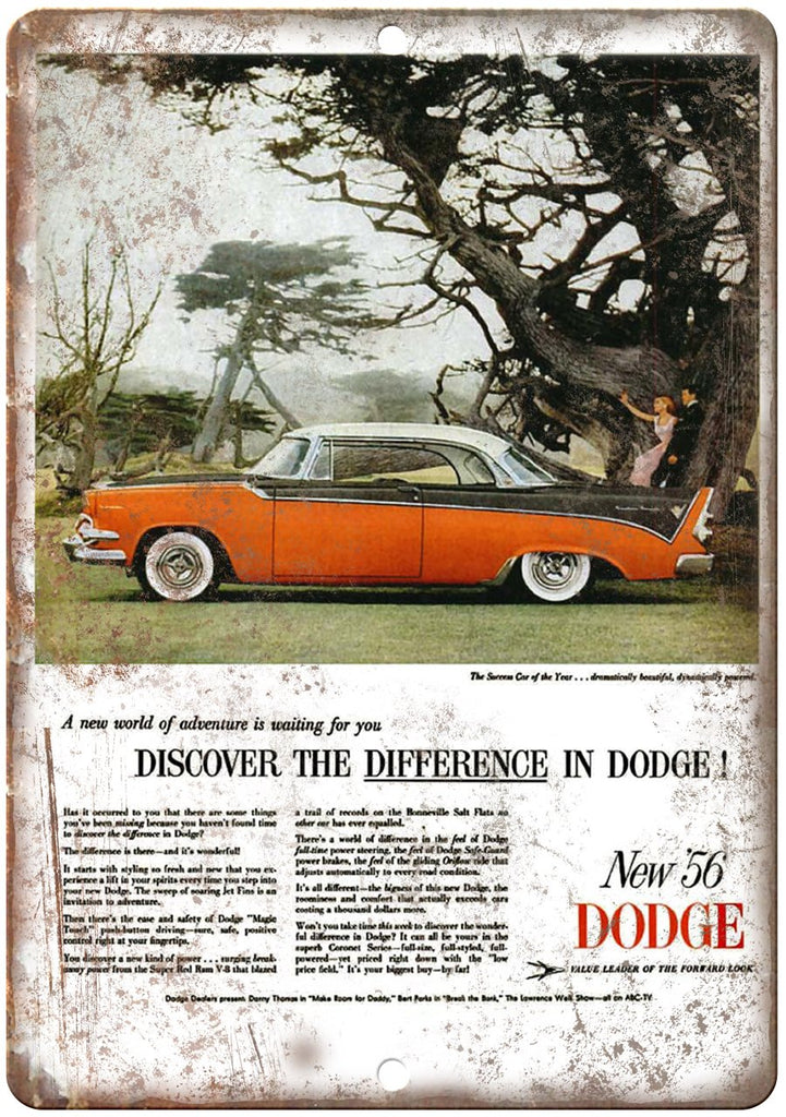 1956 Dodge Vintage Auto Car Ad Metal Sign