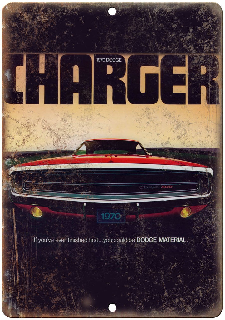 1970 Dodge Charger 500 Vintage Car Ad Metal Sign