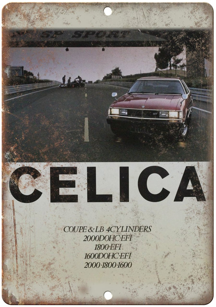 Toyota Celica Vintage Sales Ad Metal Sign