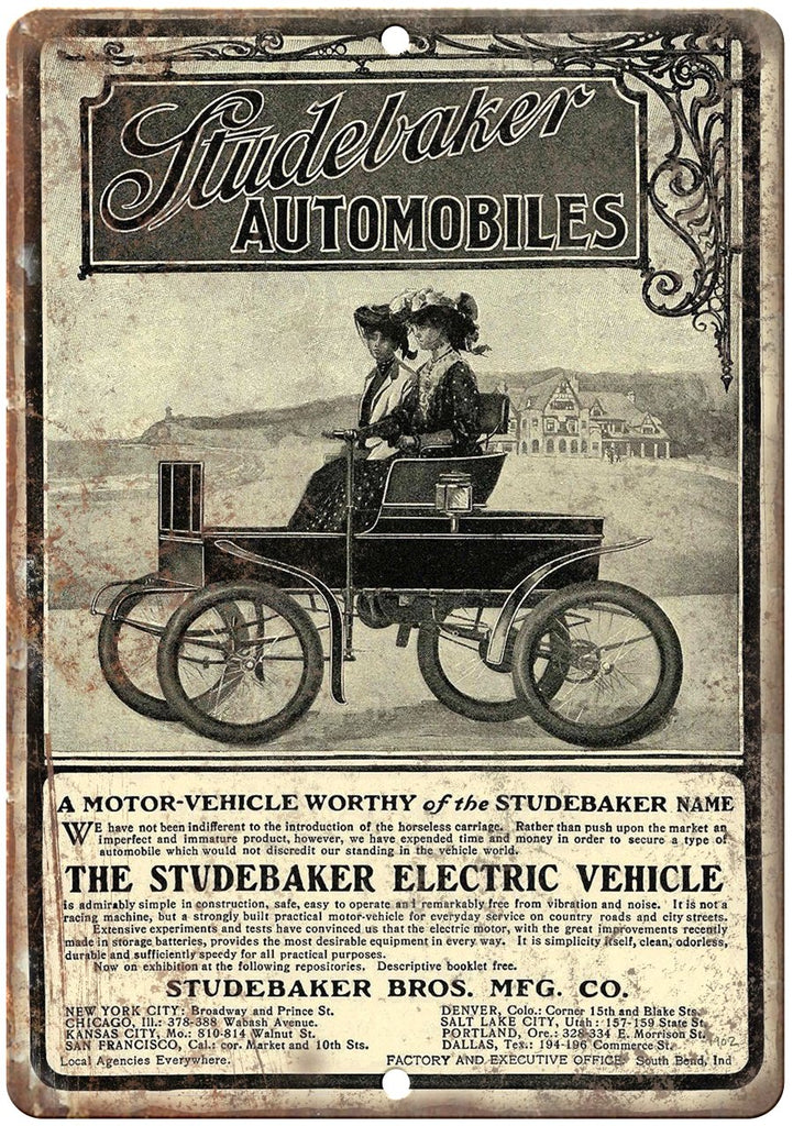 Studebaker Automobiles Vintage Car Ad Metal Sign