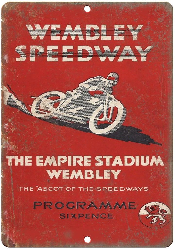 Wembley Speedway Empire Stadium Speedway Metal Sign