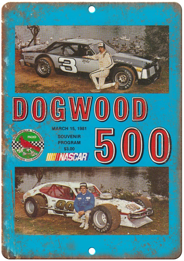 Dogwood 500 NASCAR Martinsville Speedway Metal Sign