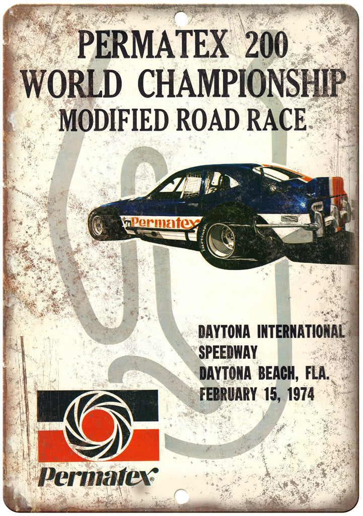 Permatex 200 Daytona International Metal Sign