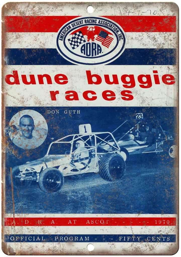 American Desert Racing Association Buggie Metal Sign