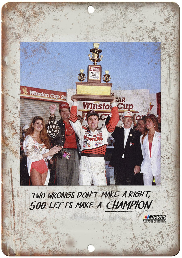 NASCAR Winston Cup Vintage Racetrack Metal Sign