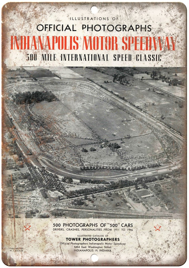 Indianapolis Motor Speedway Speed Classic Metal Sign