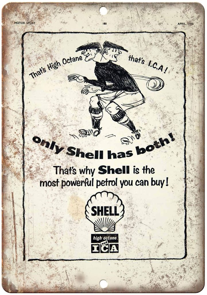 Shell Automobile Motor Oil Metal Sign