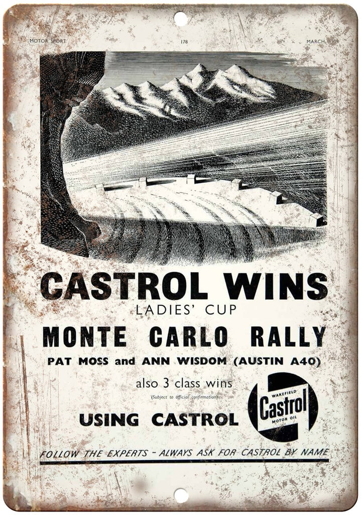 Castrol Automobile Motor Oil Metal Sign