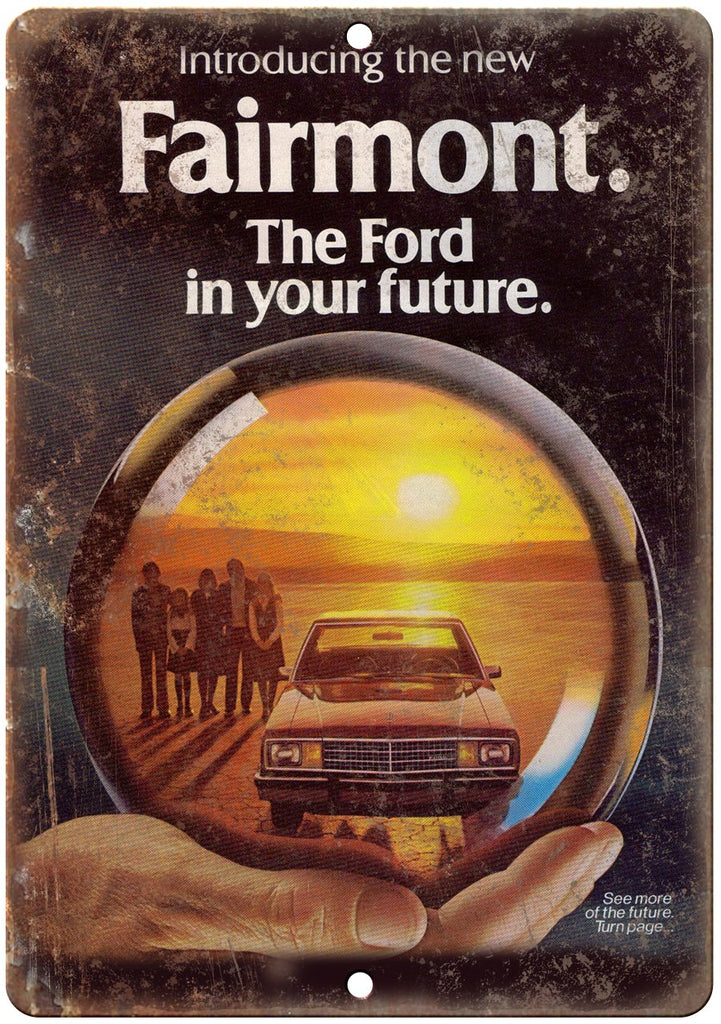 Ford Fairmont Vintage Automobile Ad Metal Sign