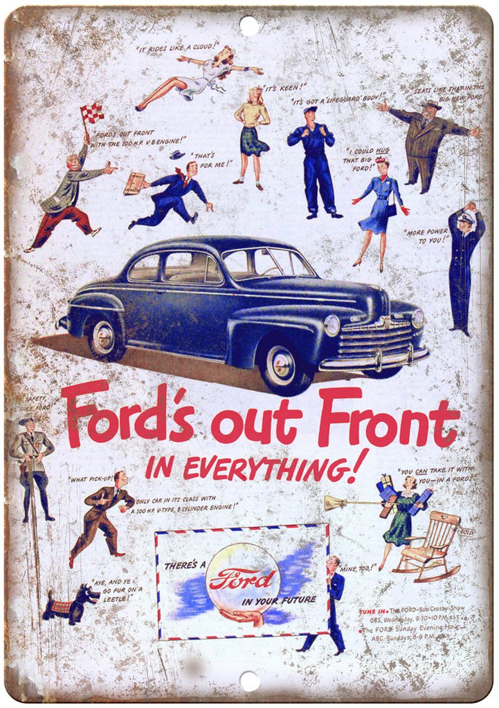 Ford Vintage Automobile Advertisment  Metal Sign