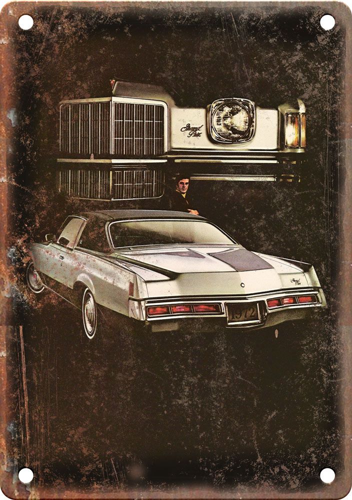 Pontiac Vintage Automobile Ad Retro Look Reproduction Metal Sign