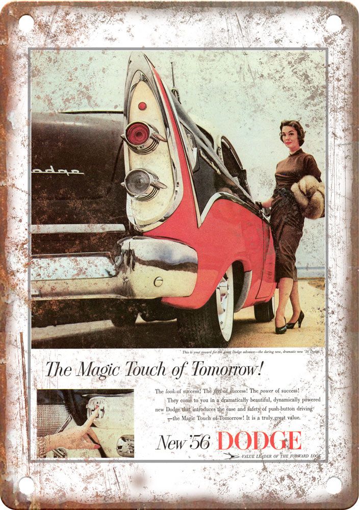 1956 Dodge Vintage Automobile Ad Reproduction Metal Sign
