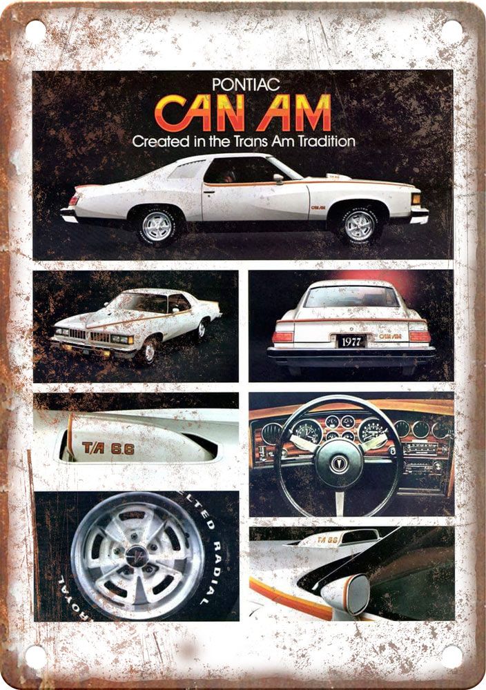 Pontiac Can Am Vintage Automobile Ad Reproduction Metal Sign