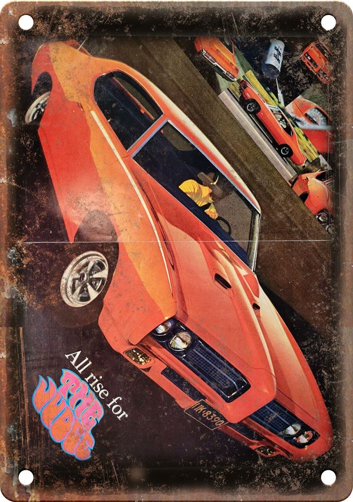 Pontiac GTO Judge Vintage Automobile Ad Reproduction Metal Sign