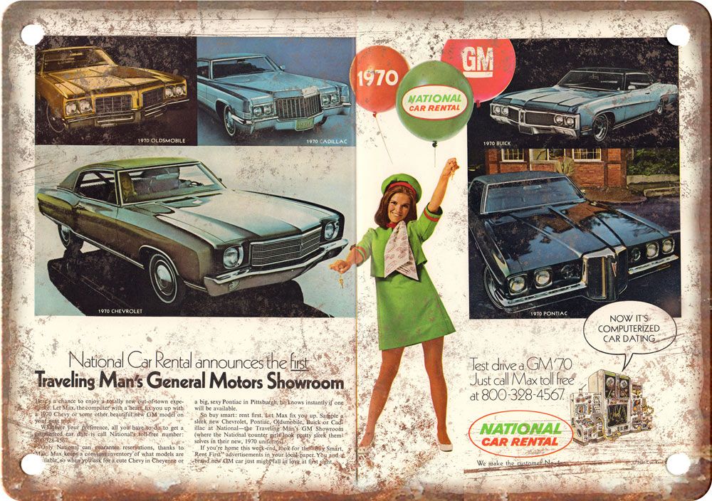 1970 Pontiac Vintage Automobile Ad Reproduction Metal Sign