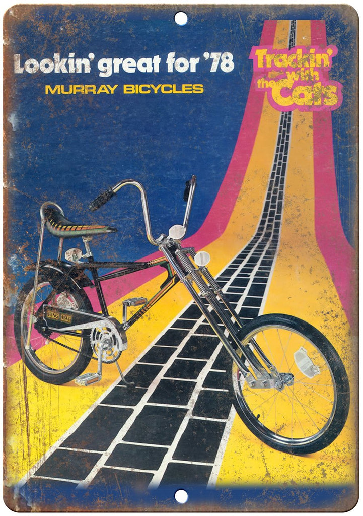 Murray 1978 Bicycle Ad King Kat Metal Sign
