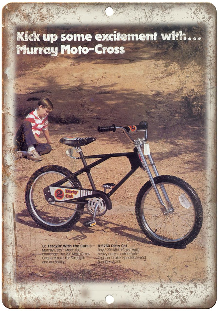 Murray Dirty Cat Moto-Cross Metal Sign