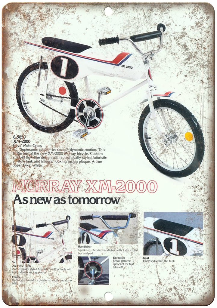 Murray XM-2000 BMX Moto-Cross Bike Metal Sign