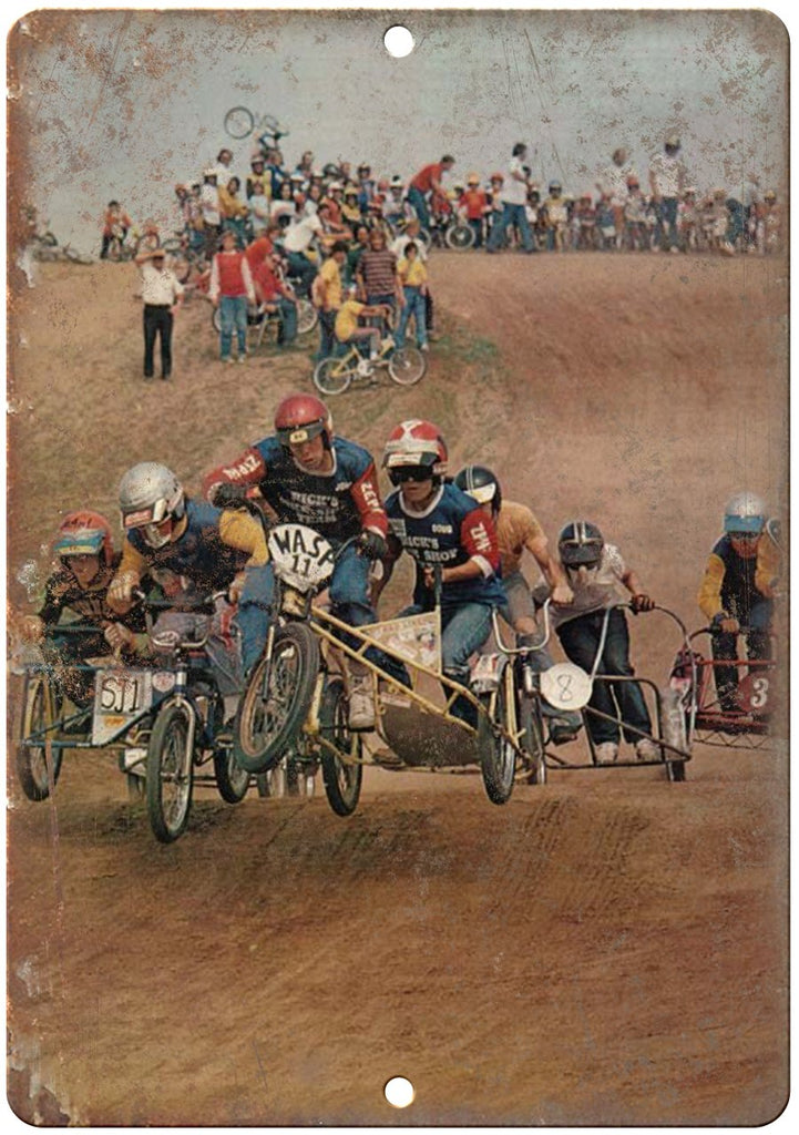 Vintage BMX Sidehacker BMX Race Metal Sign