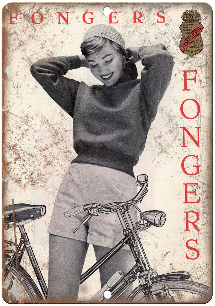 Fongers Bicycle Ad Nederland Metal Sign