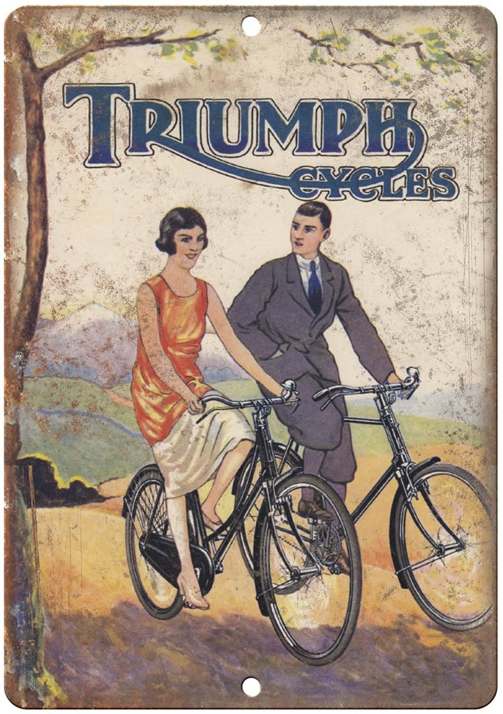 Triumph Cycles Vintage Ad Metal Sign