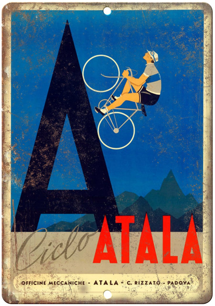 Ciclo Atala Vintage Bicycle Ad Metal Sign