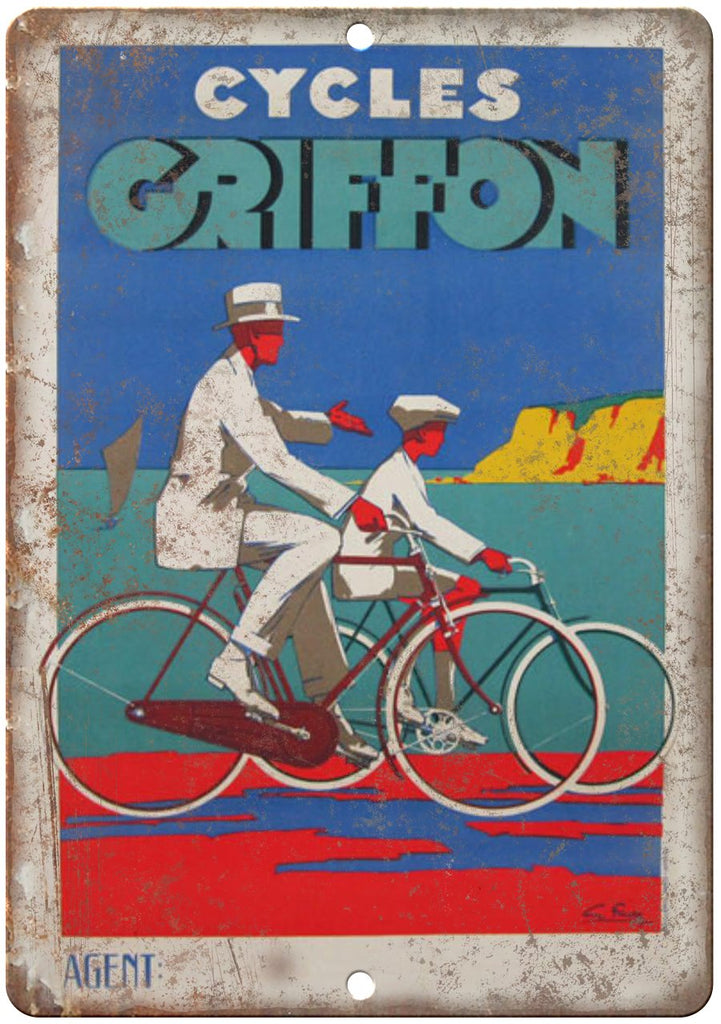 Cycles Griffon Vintage Bicycle Ad Metal Sign