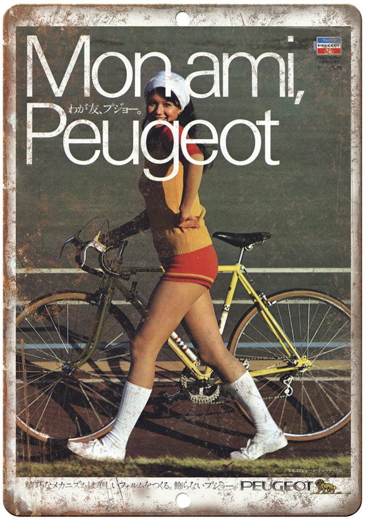 Monami Peugeot 10 Speed Bike Metal Sign