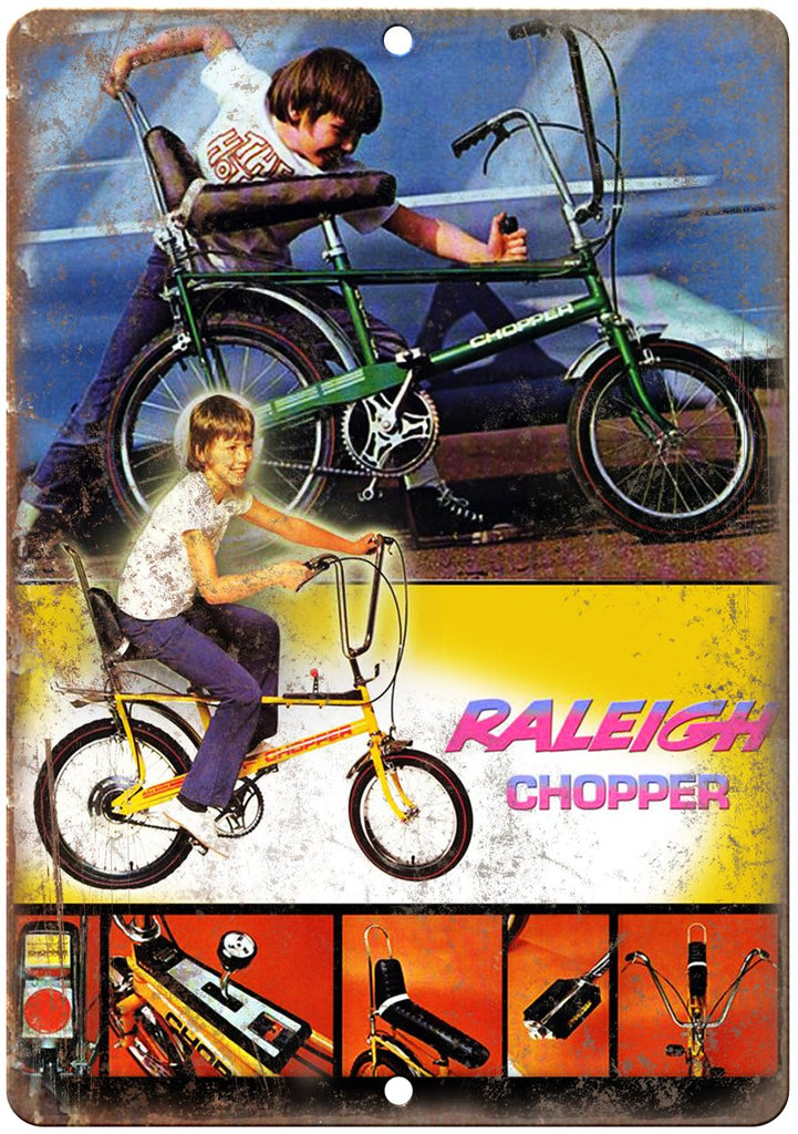 Raleigh Chopper Bicycle BMX Metal Sign