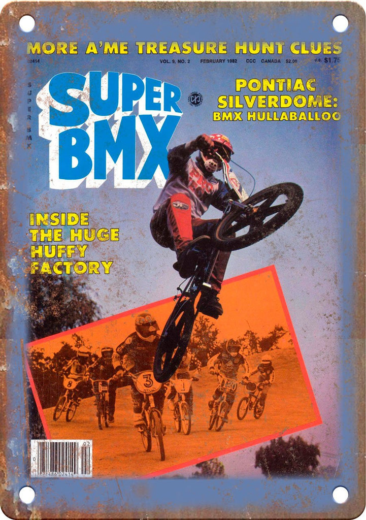 1982 Super BMX Magazine Cover Pro Neck Metal Sign