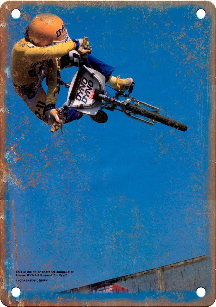Vintage BMX Magazine Photo Metal Sign