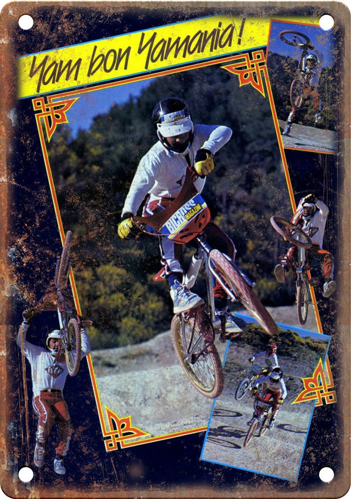 Bicross Vintage BMX Magazine Photo Metal Sign