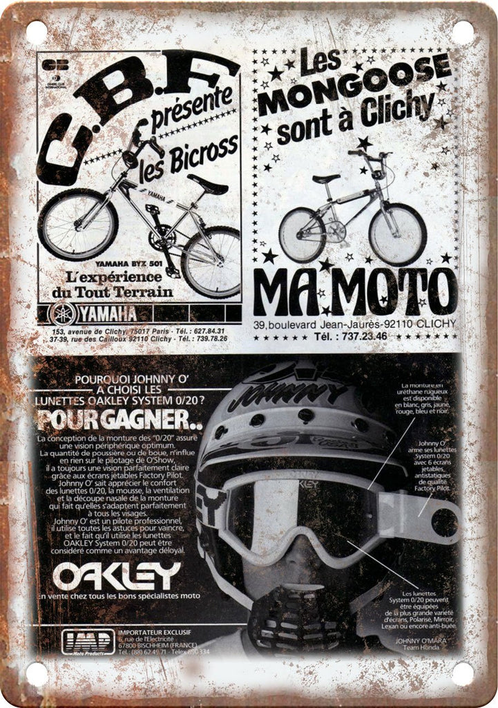 BMX Magazine Ad Mongoose Metal Sign
