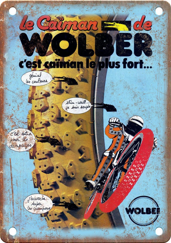 La Caiman De Wolber BMX Ad Metal Sign