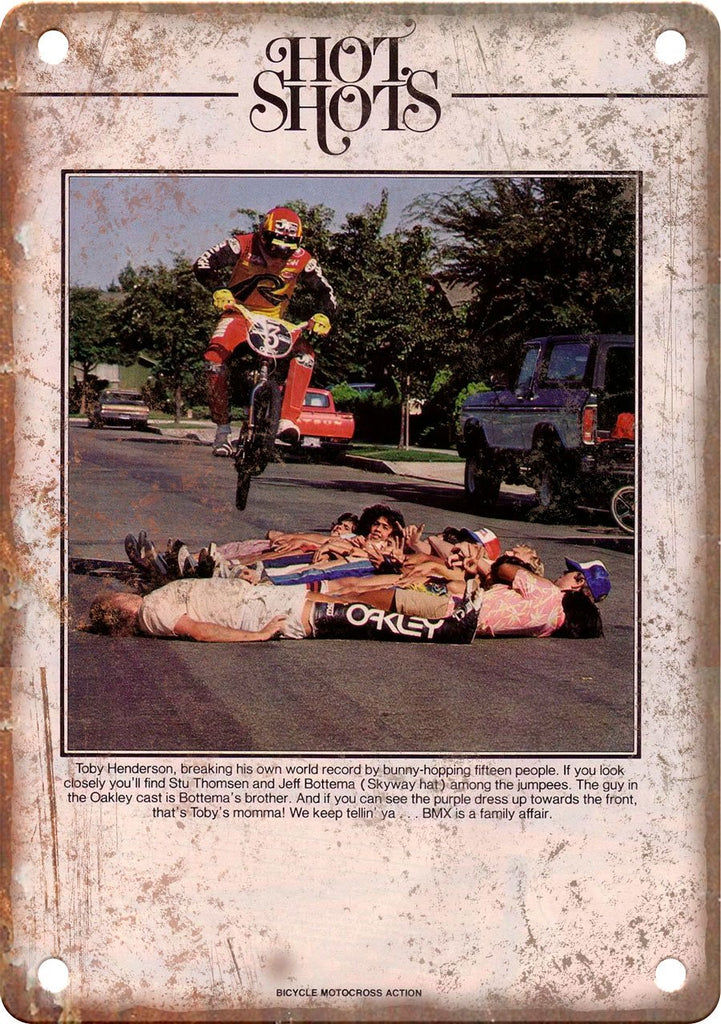 Bicycle Motocross Action BMX Photo Metal Sign