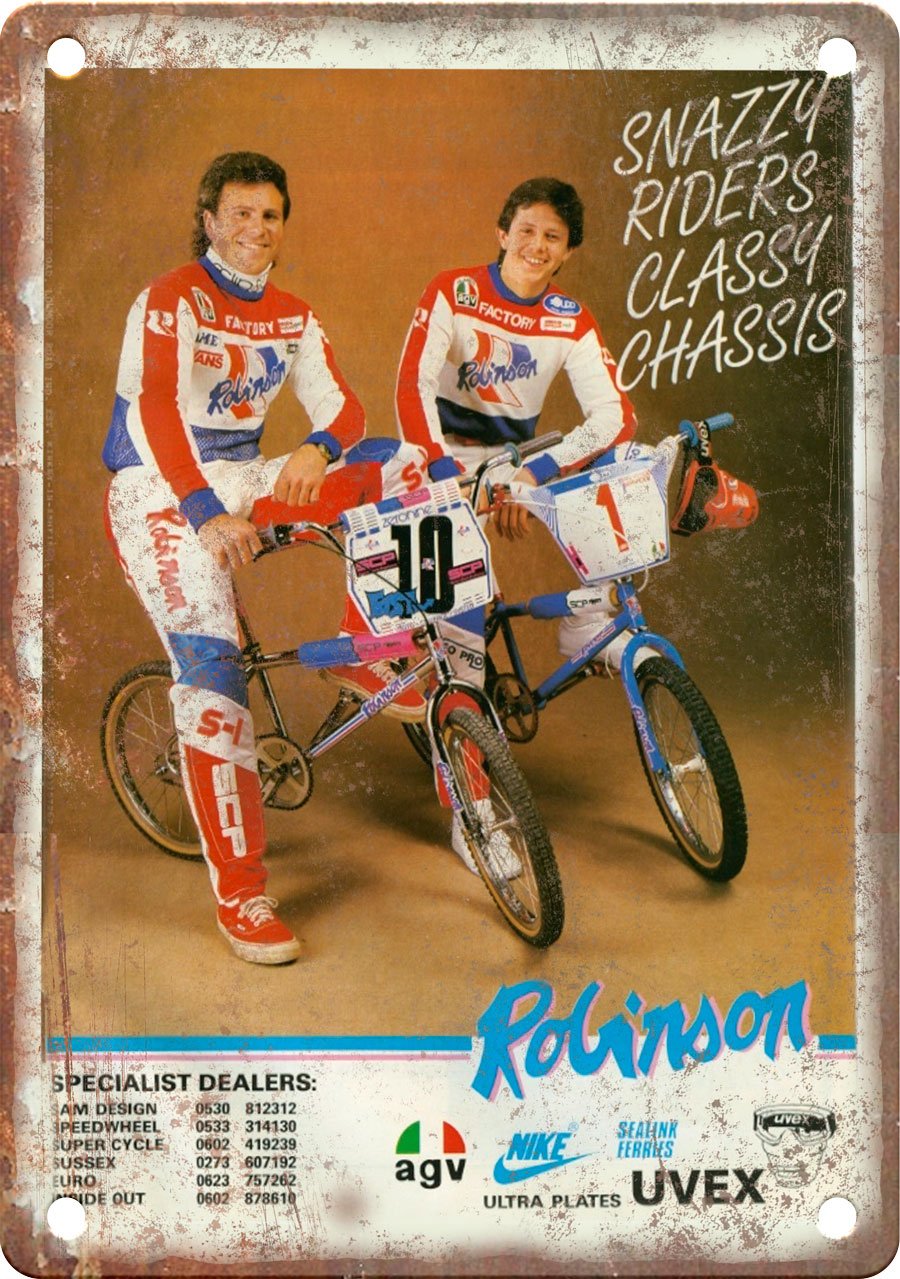 robinson bmx bicycles Robinson BMX Vintage Photo Metal Sign