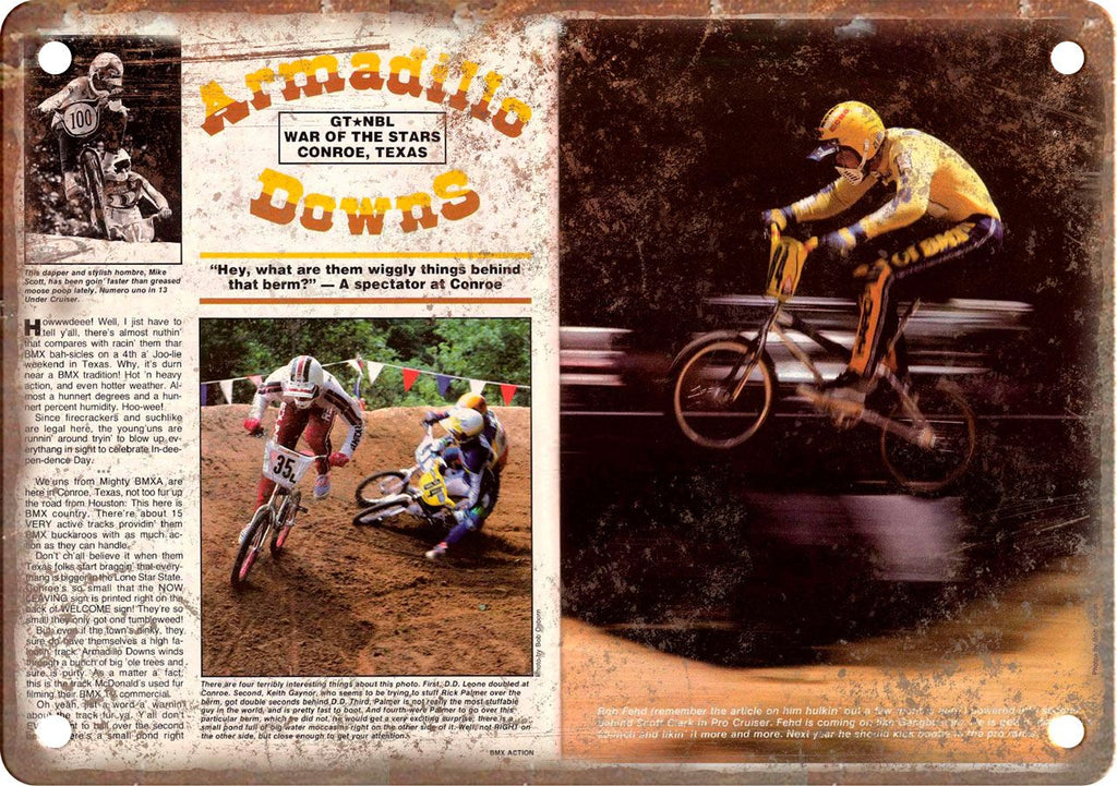 Vintage GT BMX Bicycle Motocross Metal Sign