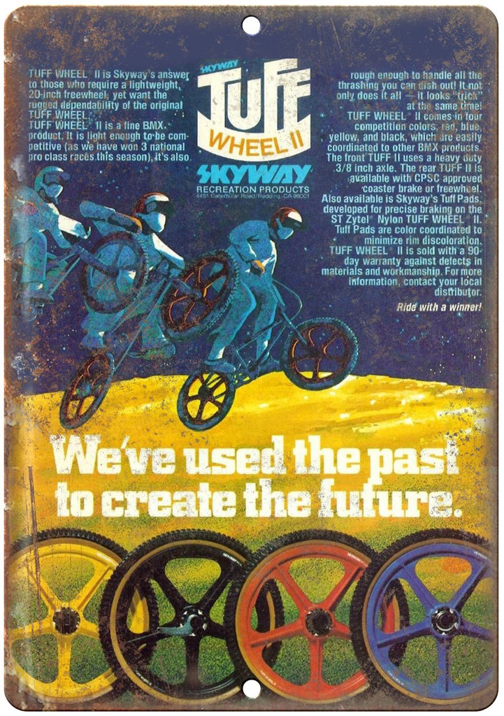 Skyway BMX Tuff Wheels Ad Metal Sign