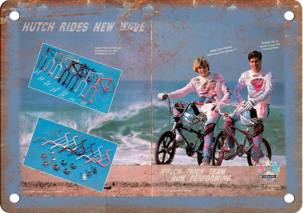 Hutch BMX Vintage Magazine Ad Metal Sign