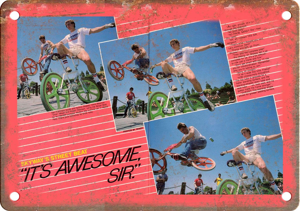 Freestyle BMX Vintage 80s Ad Poster Metal Sign