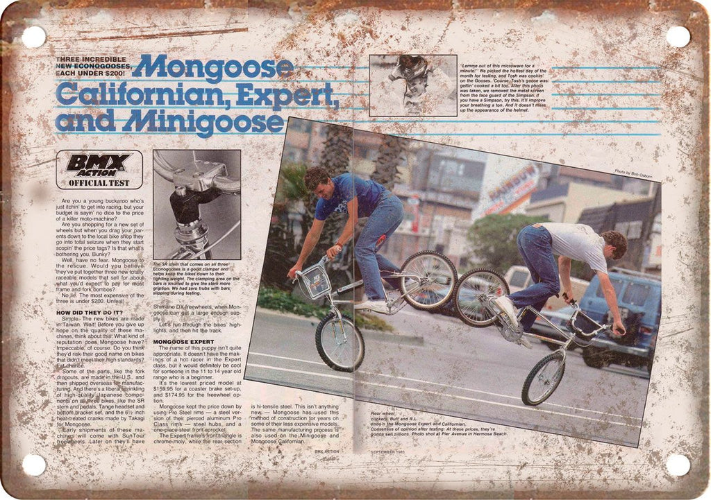 BMX Action Magazine Freestyle Ad Metal Sign | Rusty Walls – Rusty Walls ...