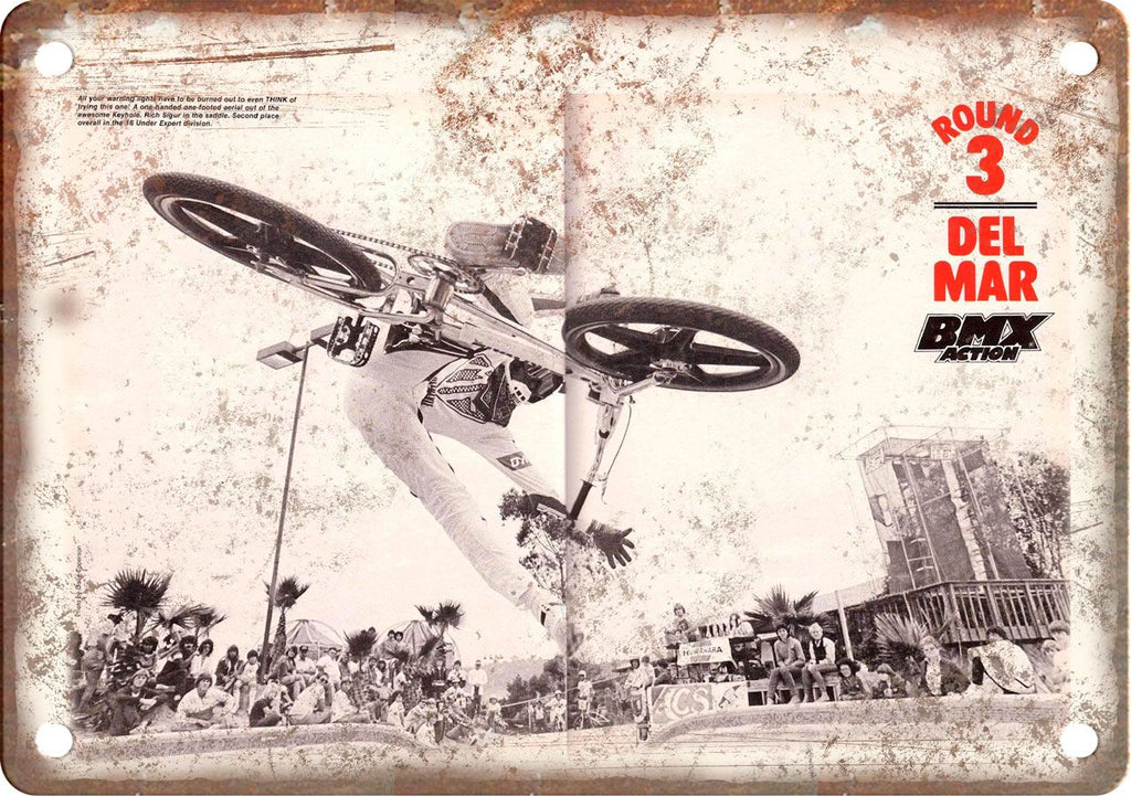 BMX Action Del Mar Magazine Ad Metal Sign