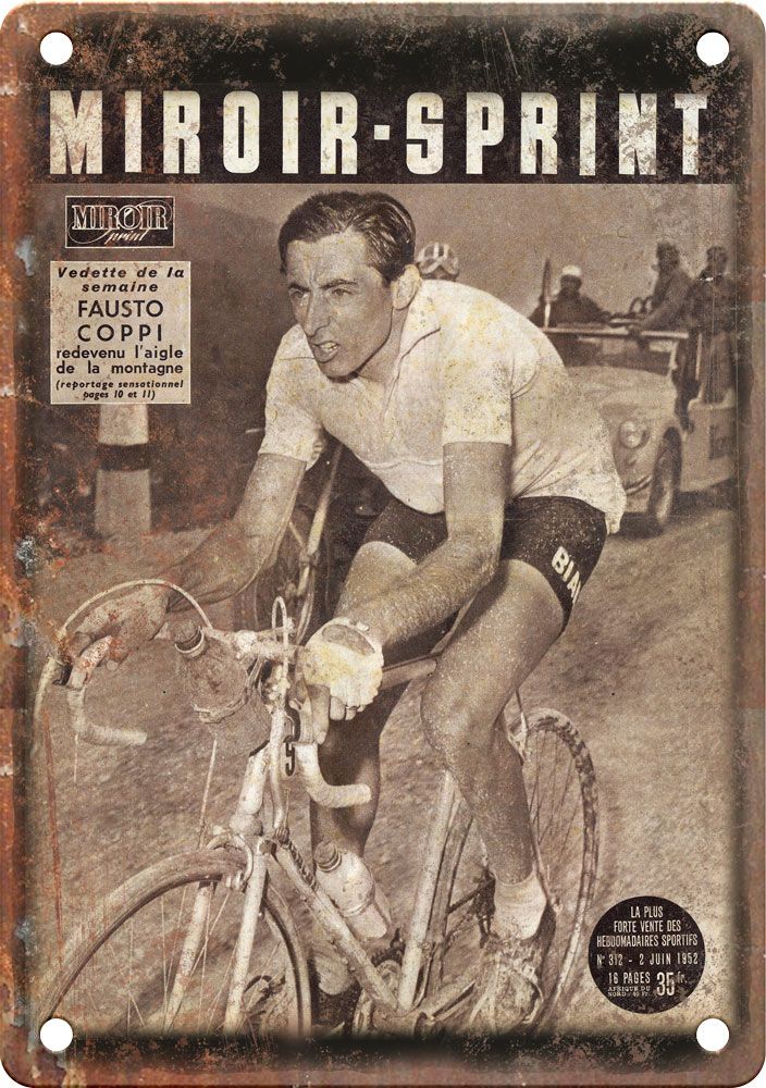 Vintage Miroir European Cycling Magazine Reproduction Metal Sign
