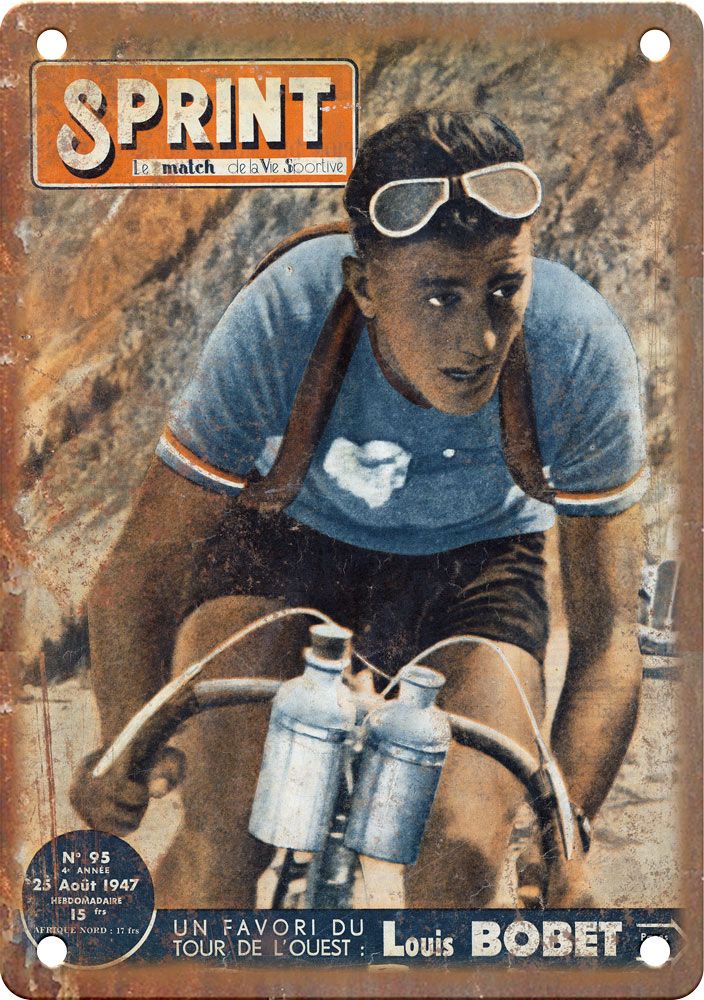 Vintage Sprint European Cycling Magazine Reproduction Metal Sign