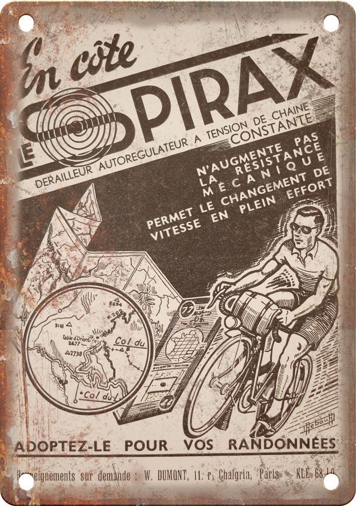Vintage European Cycling Spirax Reproduction Metal Sign