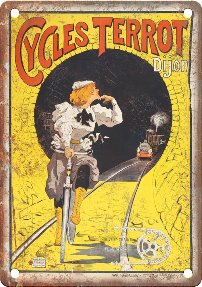 Vintage Cycles Terrot Cycling Poster Reproduction Metal Sign Rusty vintage-cycles-terrot-cycling-poster-reproduction-metal-sign-rusty