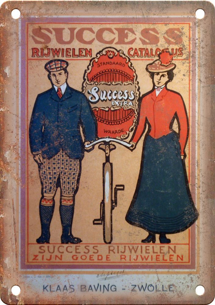 Vintage Success Rijwielen Bicycle Ad Reproduction Metal Sign