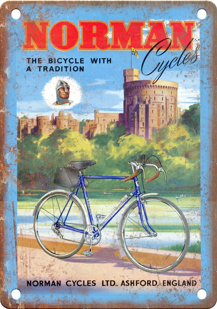 Vintage Norman Cycling Poster Reproduction Metal Sign