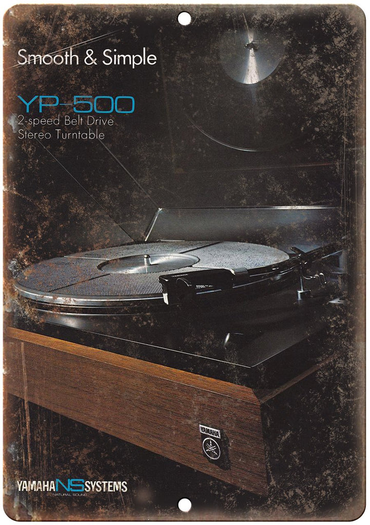 Yamaha YP-500 Turntable Ad Metal Sign